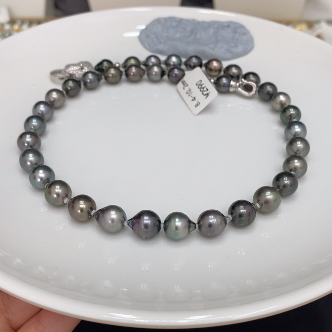 海水珍珠颈饰未镶嵌好*大溪地项链8.4-10.2 潘