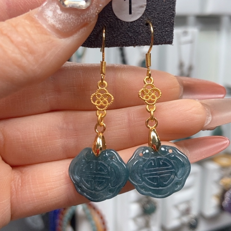 【闪购商品】翡翠耳饰未镶嵌耳饰