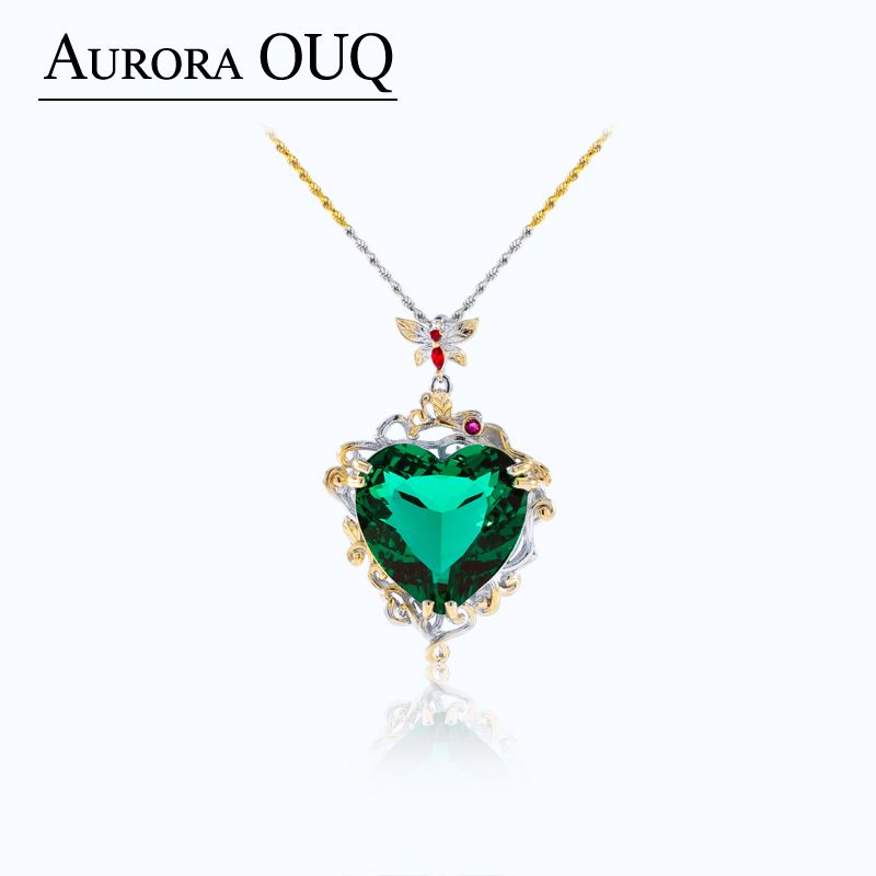 铜合金合成锆石吊坠 OuQ高级轻奢小众项链女款首饰ZD140508