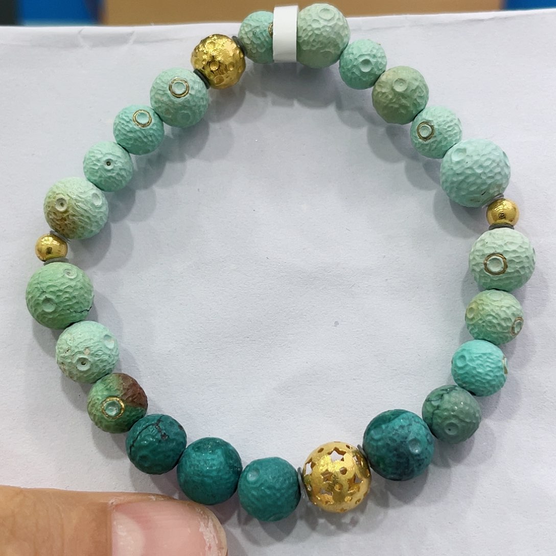 18K金镶嵌绿松石珠宝奇石