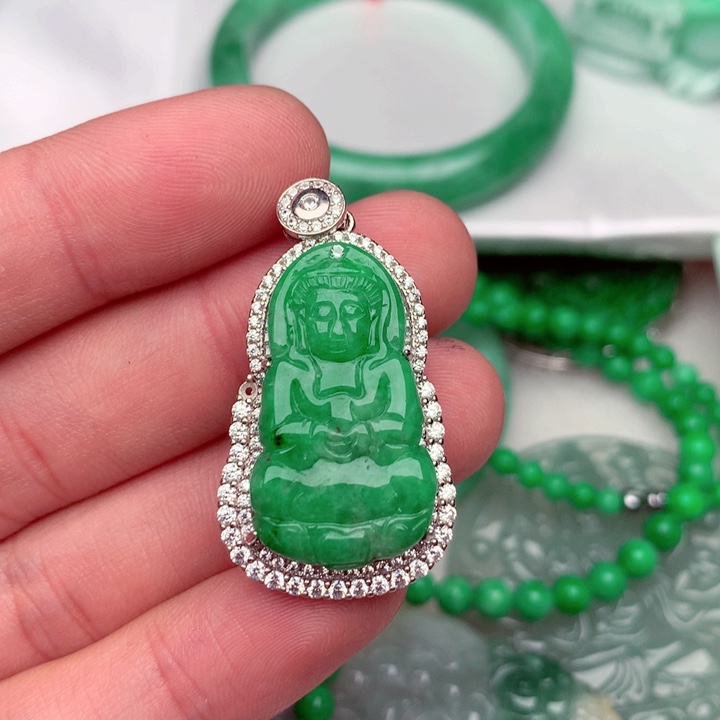 翡翠未镶嵌吊坠(不含链)