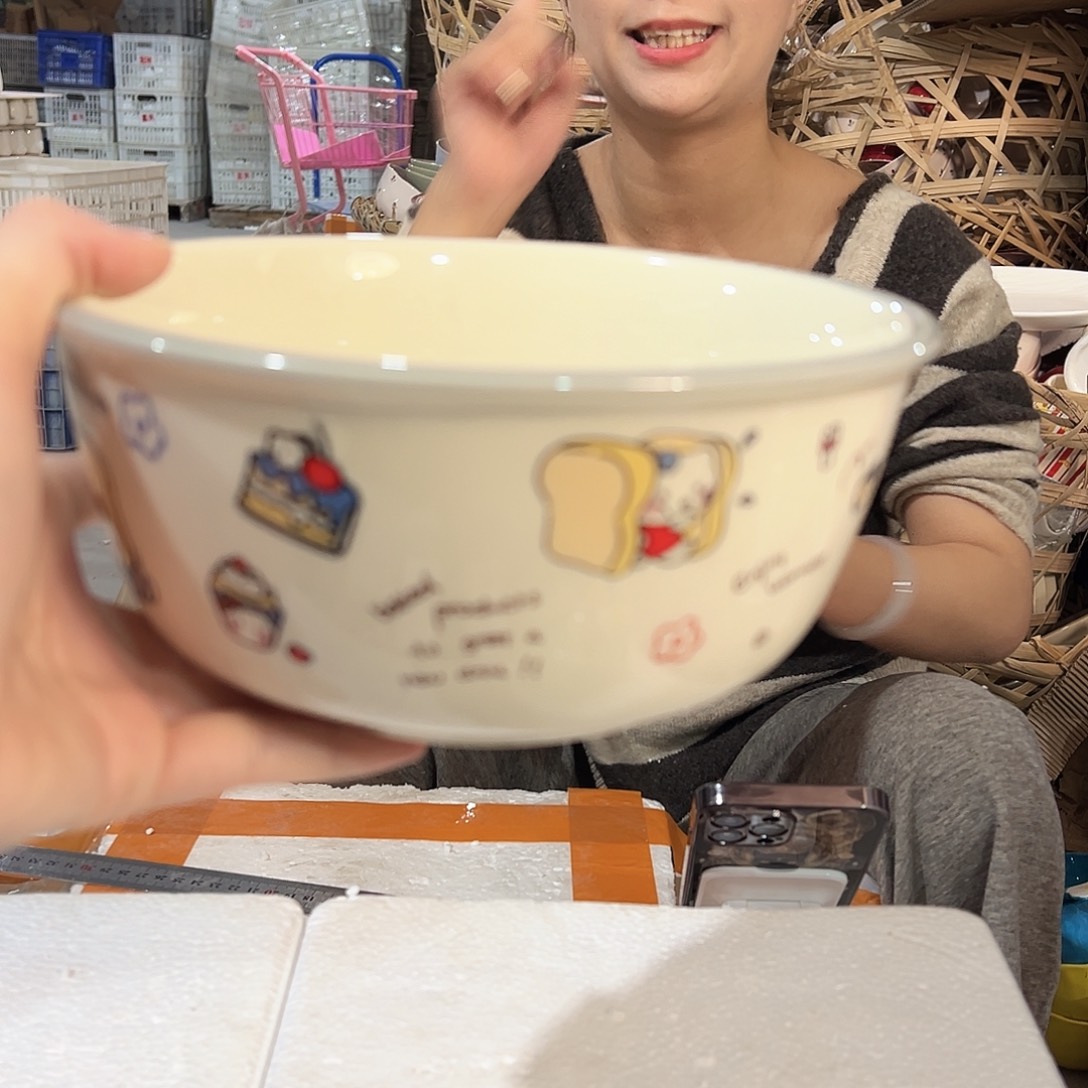 摆件潮州陶瓷餐具微瑕8寸