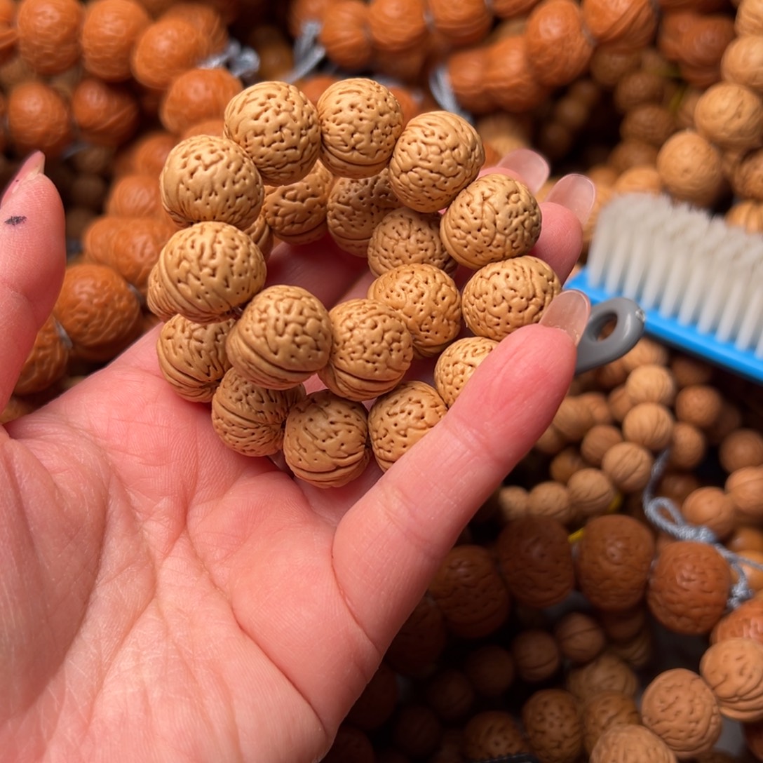 15尺寸苹果圆桃核手串