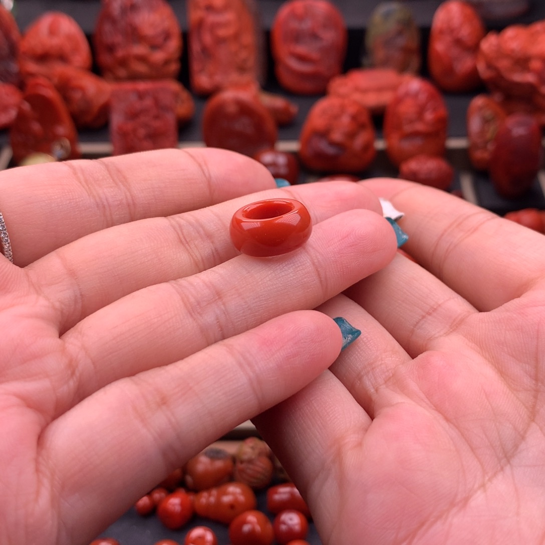 南红玛瑙南红川料跑环8.2mm未镶嵌