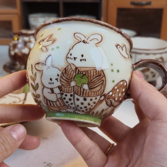 【闪购商品】摆件快****～壹夫手绘高温釉下彩