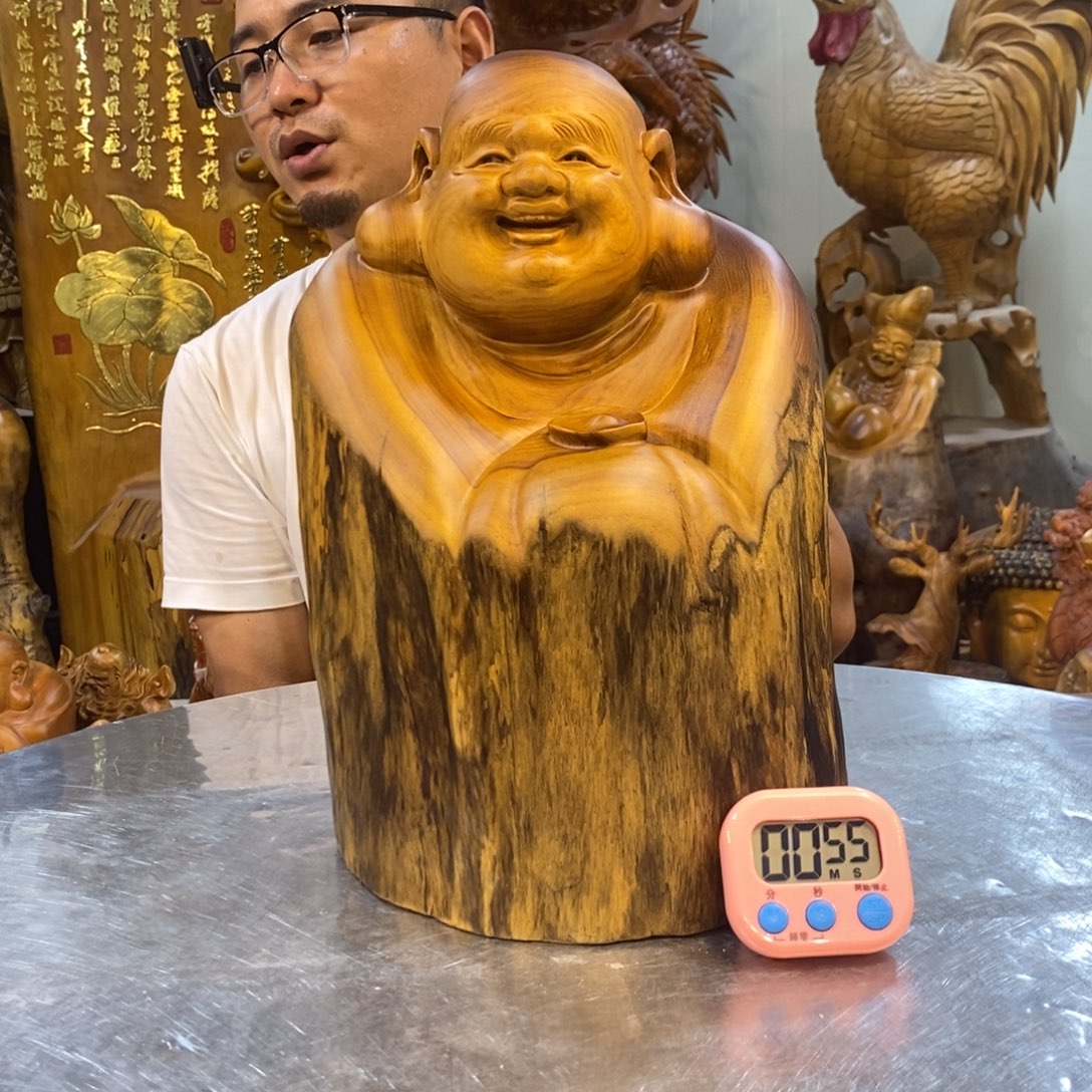 是***呀木香樟木高度弥勒佛