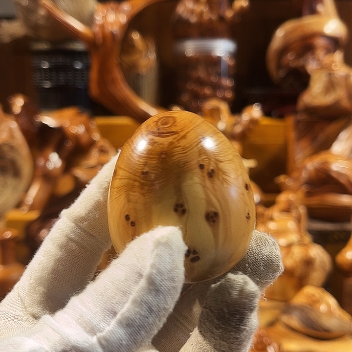 柏木太行崖柏微瑕手工鸡蛋