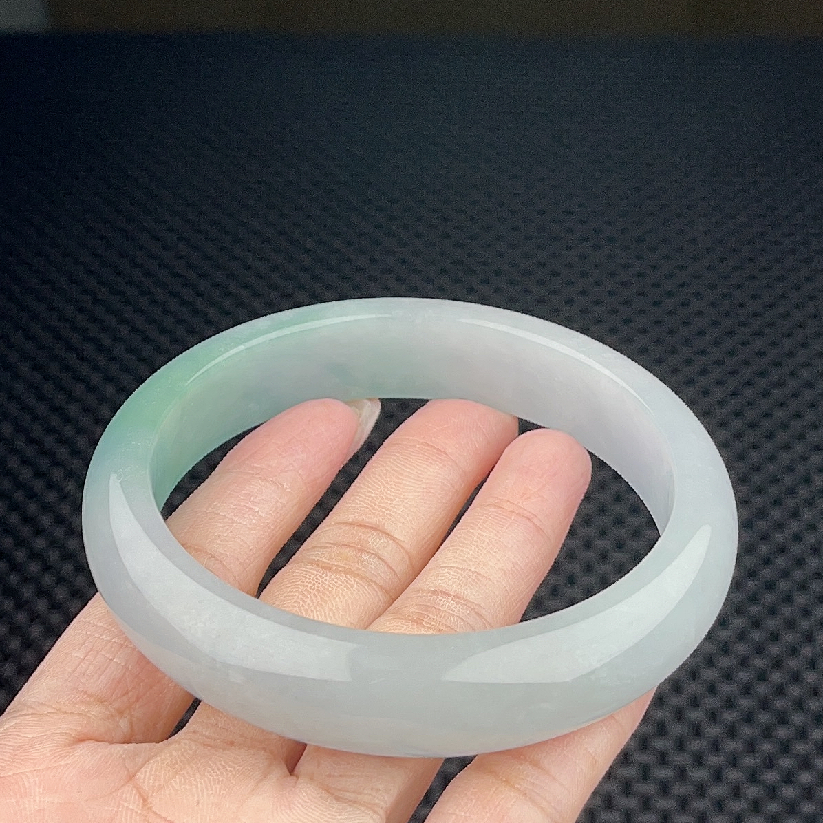 (老郑珠宝)W135半蓝水常规手镯精致百搭气质时尚奇石