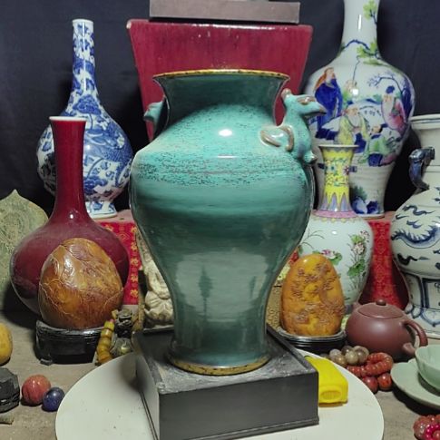 瓷片青花瓷瓶手工制作