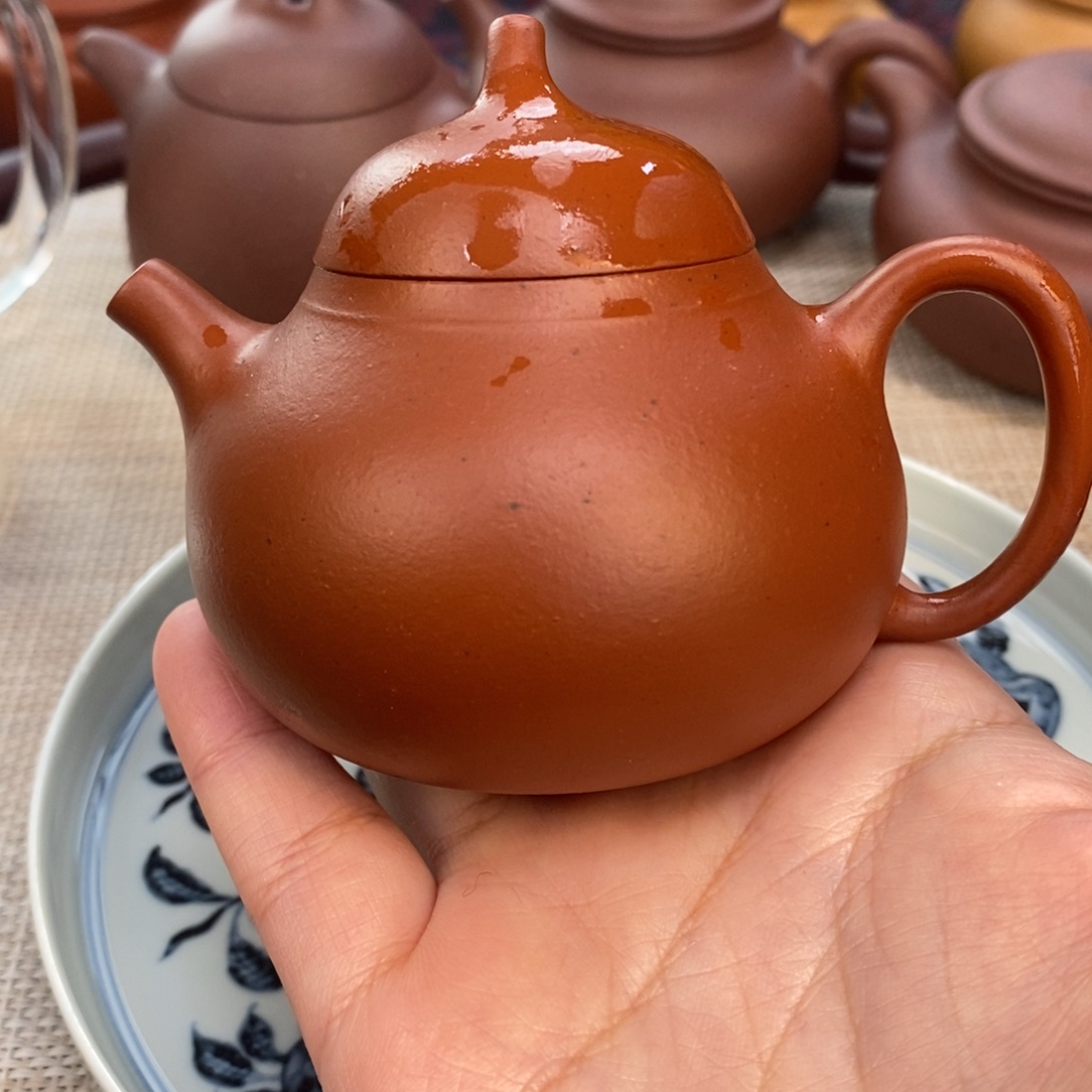 煤***板茶壶紫砂紫砂壶朱泥小壶1111