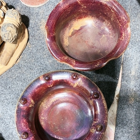 瓦当摆件摆件茶桌茶台陶瓷煙*謌