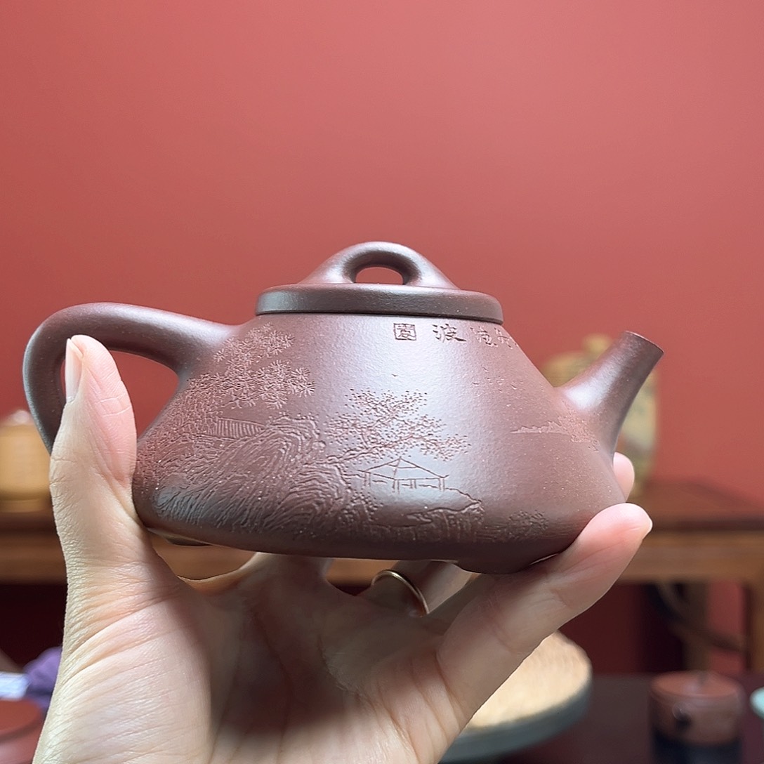 紫砂花盆涛****7全手工茶壶