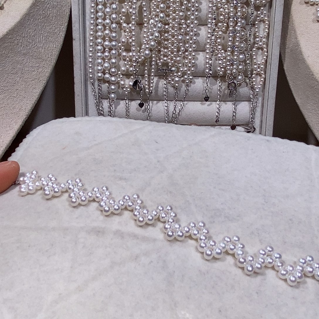 非金属925银编织设计无暇手链