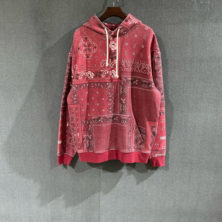 未使用 maje Kith（pm）水洗做旧腰果花帽衫卫衣 带吊s码/9800