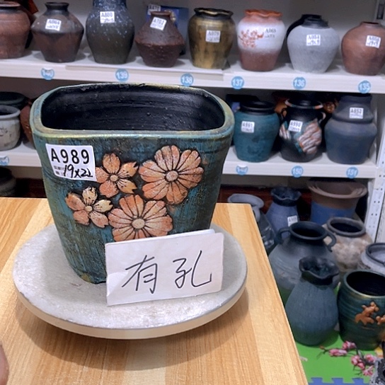 红陶简*手工制作工艺花盆
