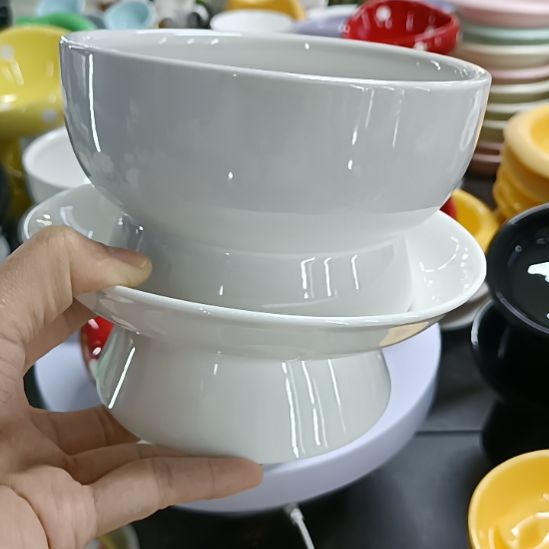 跑单拉黑！No退No换！瑕疵宠物碗-纯白1套