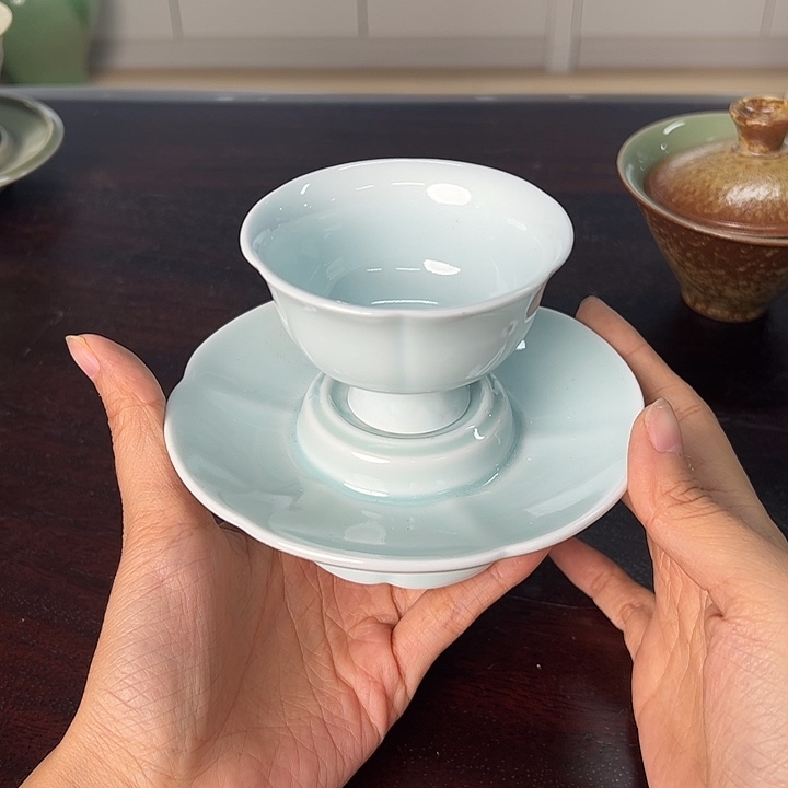 龙泉云间青瓷小米茶器