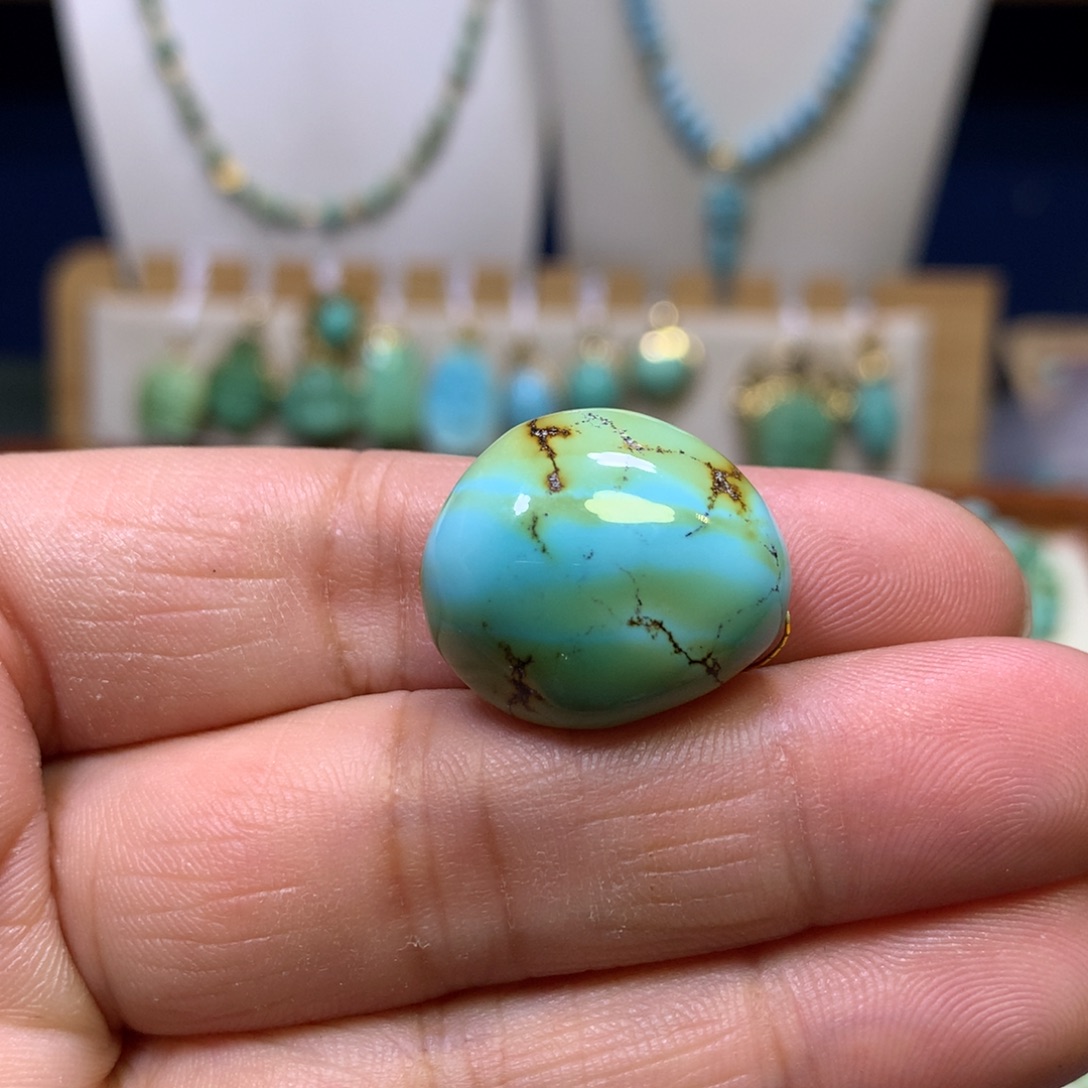 绿松石未镶嵌糖豆