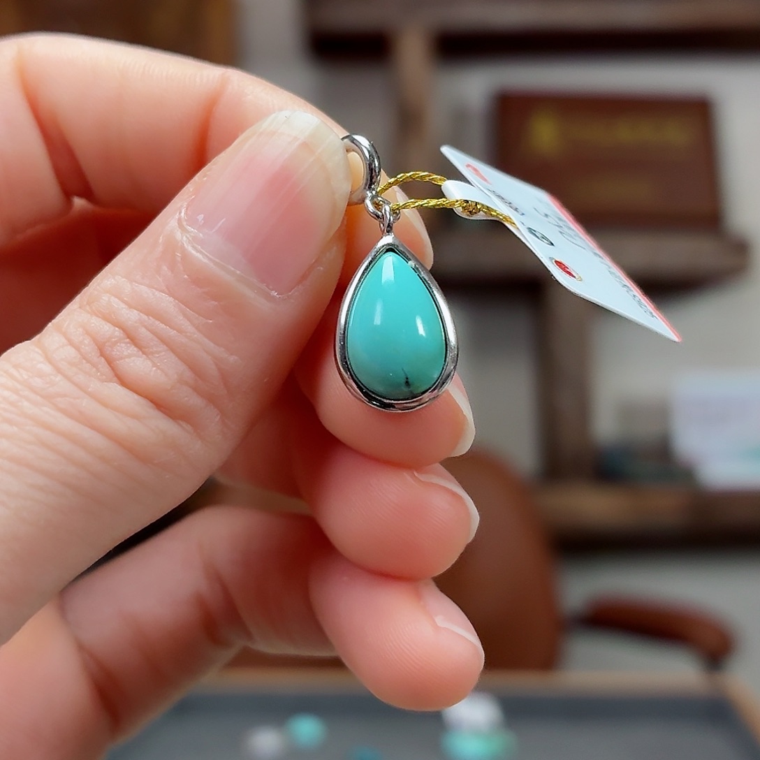 银S925镶嵌绿松石珠宝奇石