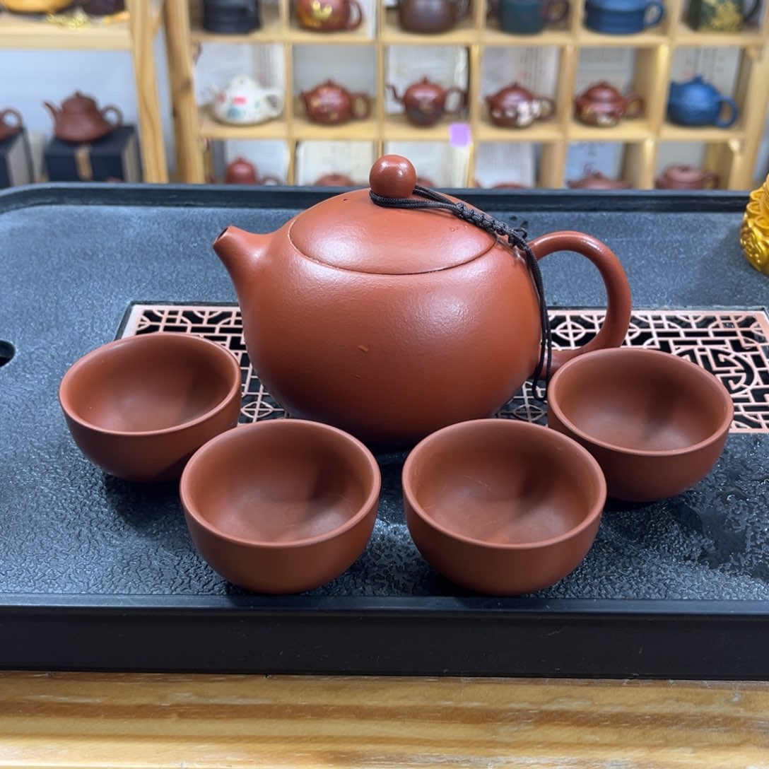 紫砂紫砂胖西施（一壶四杯）