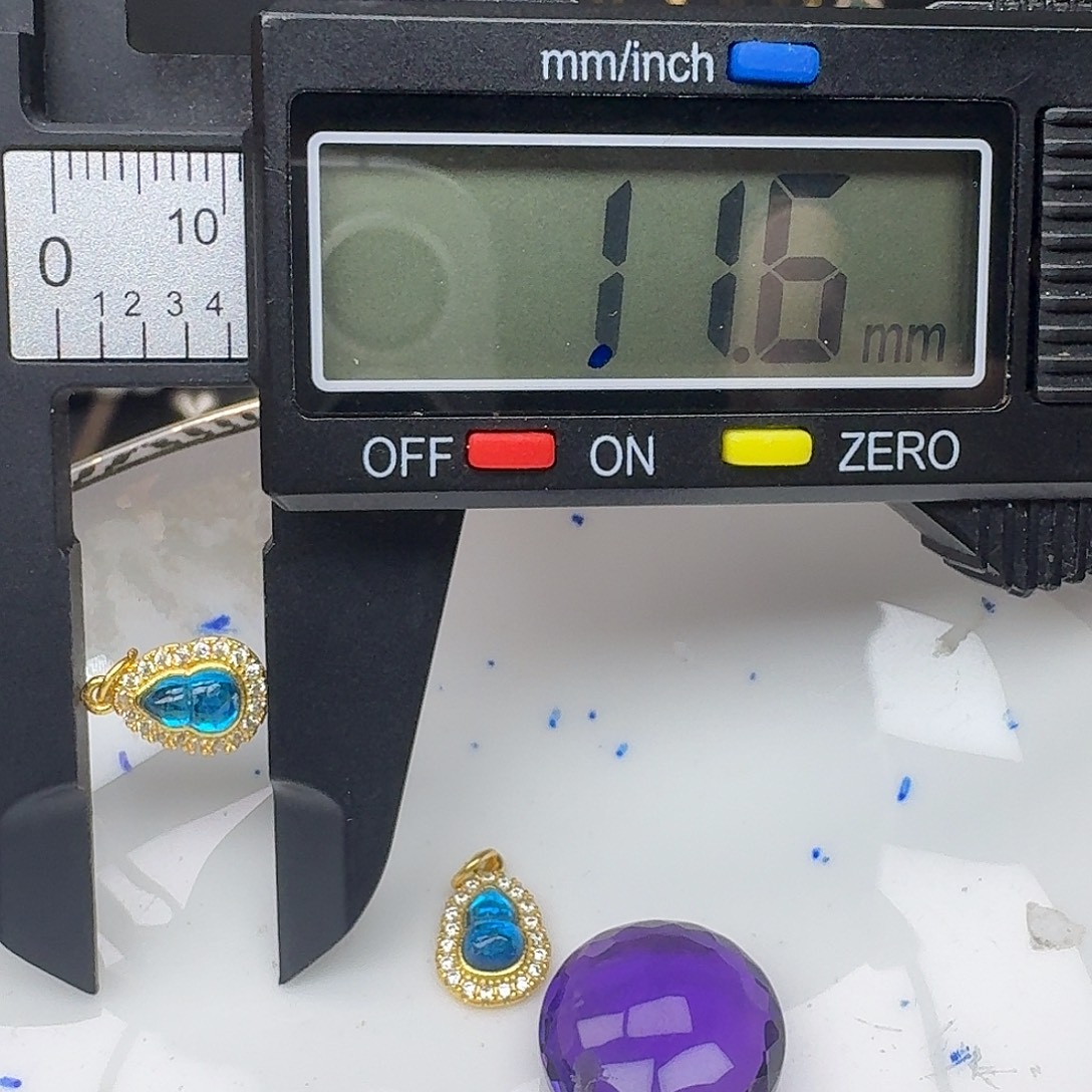 银S925镶嵌紫晶颈饰紫水晶925镶嵌119