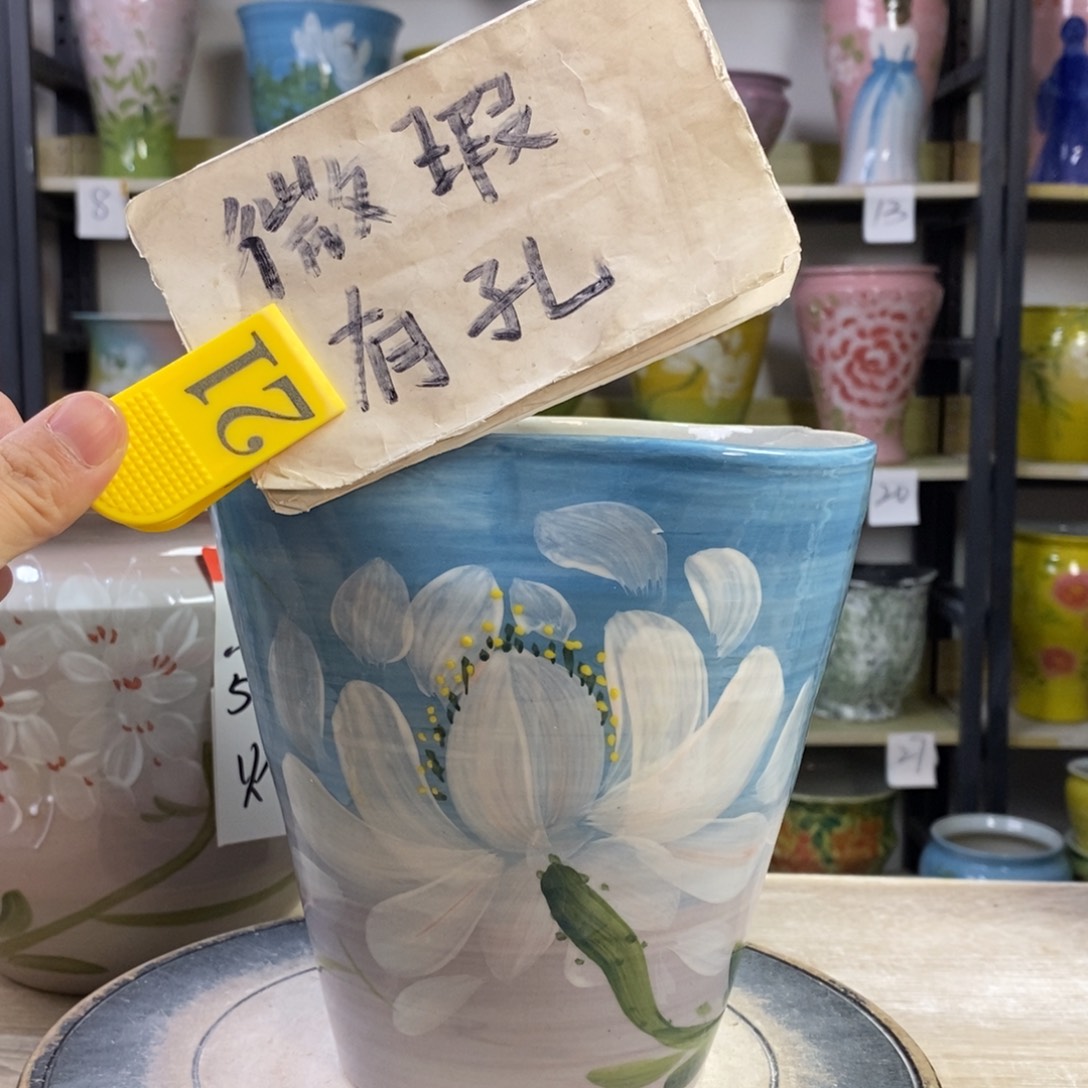 景德镇手工手绘陶瓷花盆