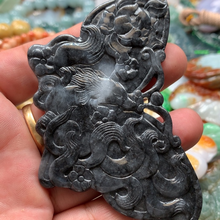 翡翠项链未镶嵌保真天然a货翡翠