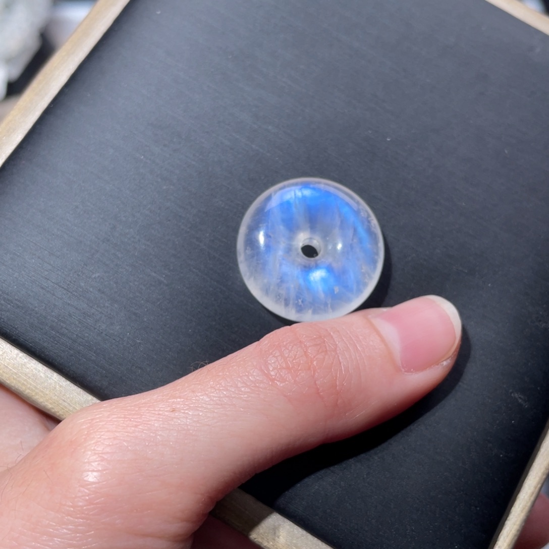 长石手链未镶嵌斯里兰卡蓝月光平安扣直径21