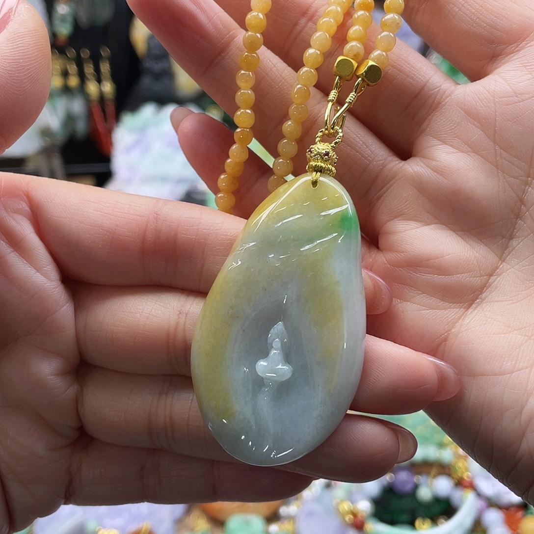 翡翠未镶嵌颈饰代编织