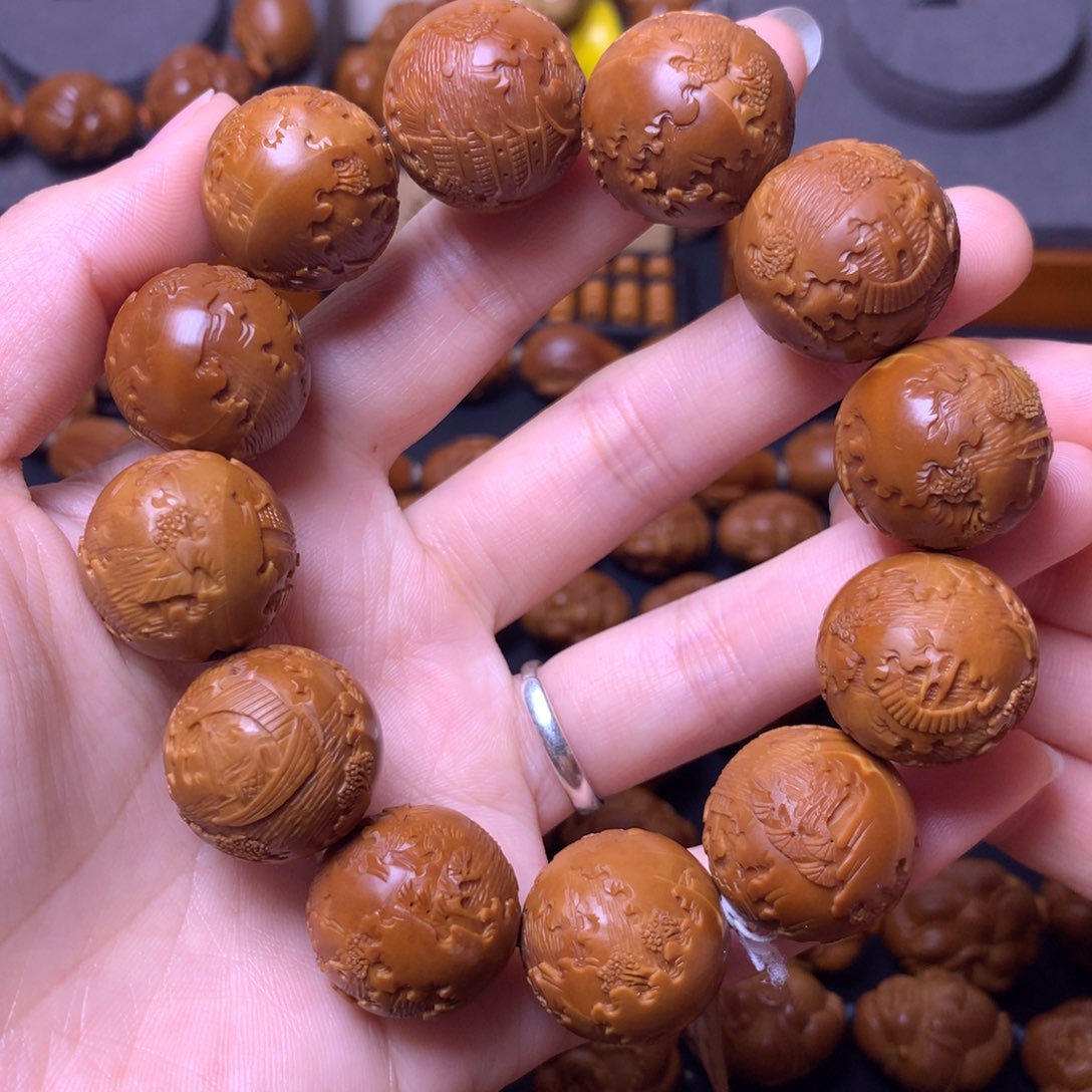 橄榄核手串/手链锦绣山河