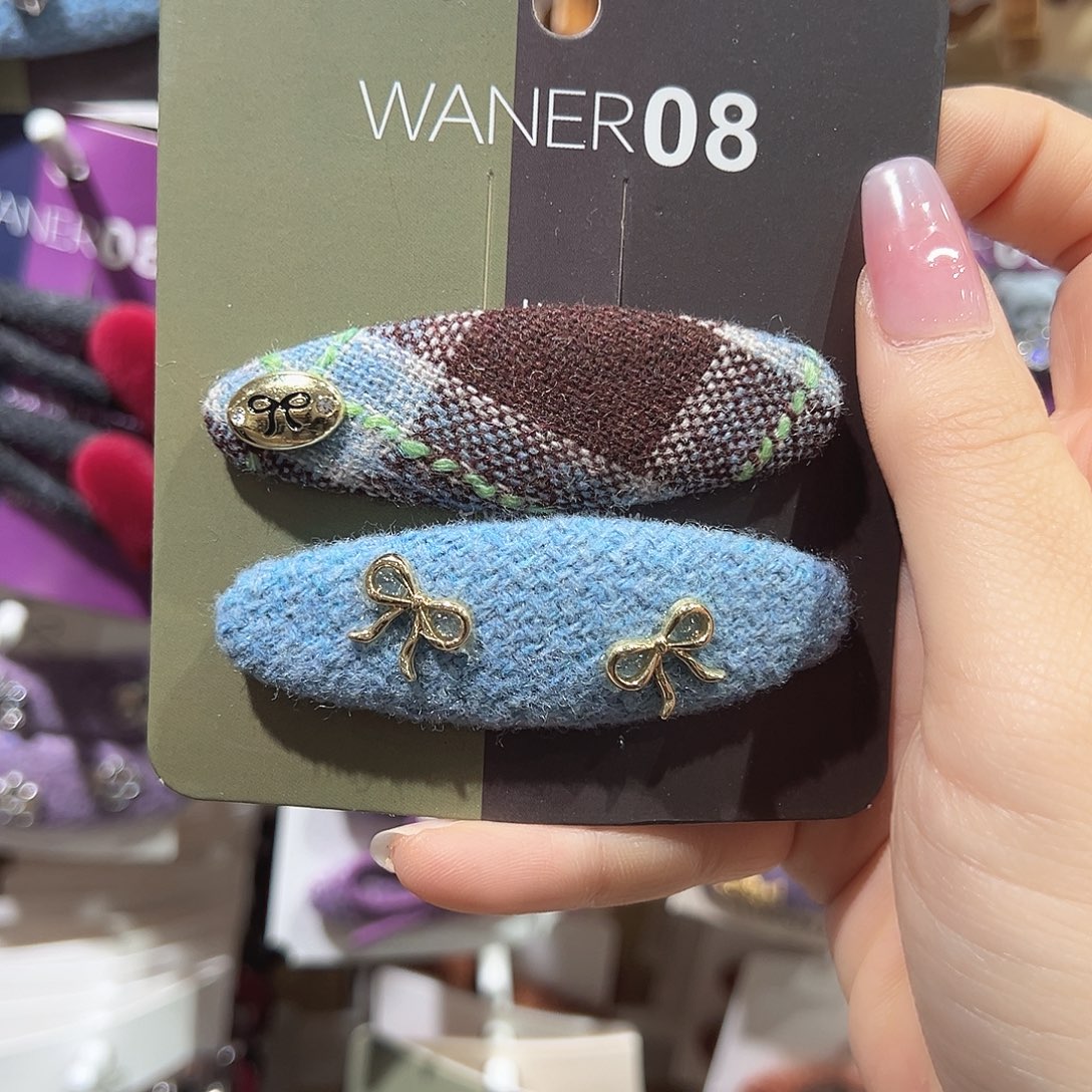 非金属蓝色蝴蝶结掰掰夹