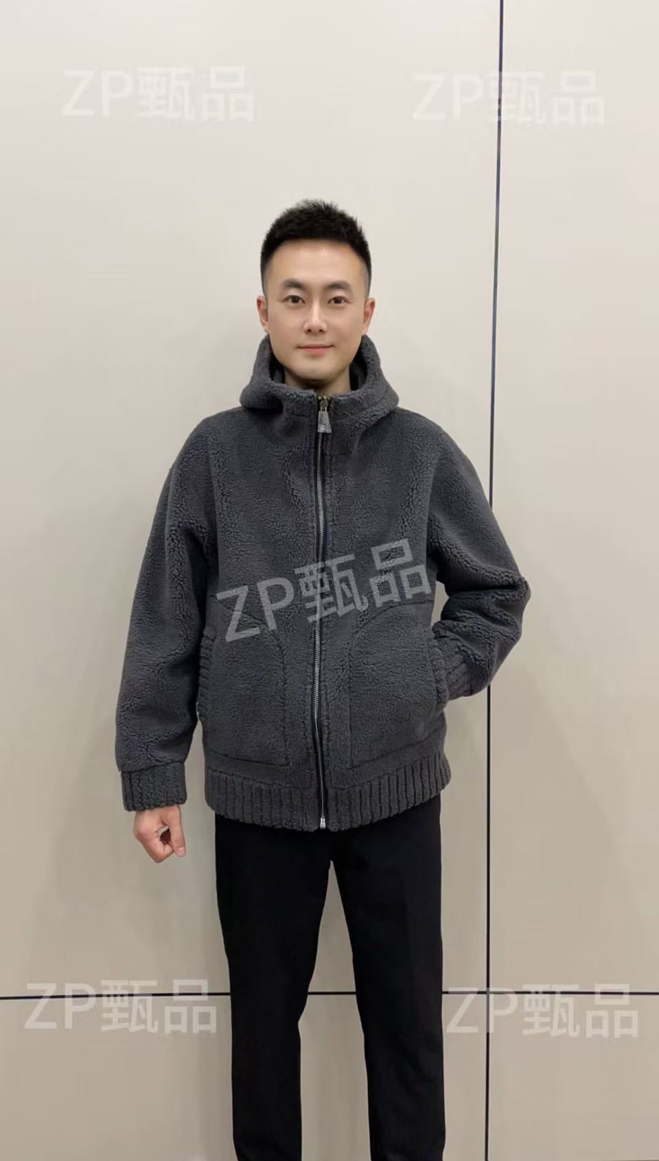 【中长款】男款双面穿颗粒羊毛保暖男士落肩连帽秋冬加厚夹克外套