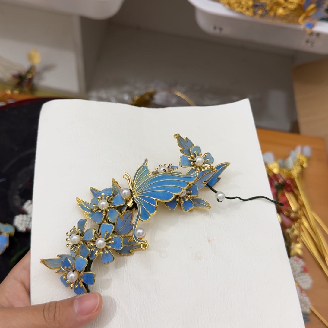 醋酸铁合金鹅毛仿点翠