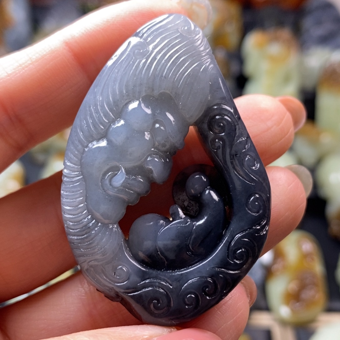 和田玉未镶嵌挂件