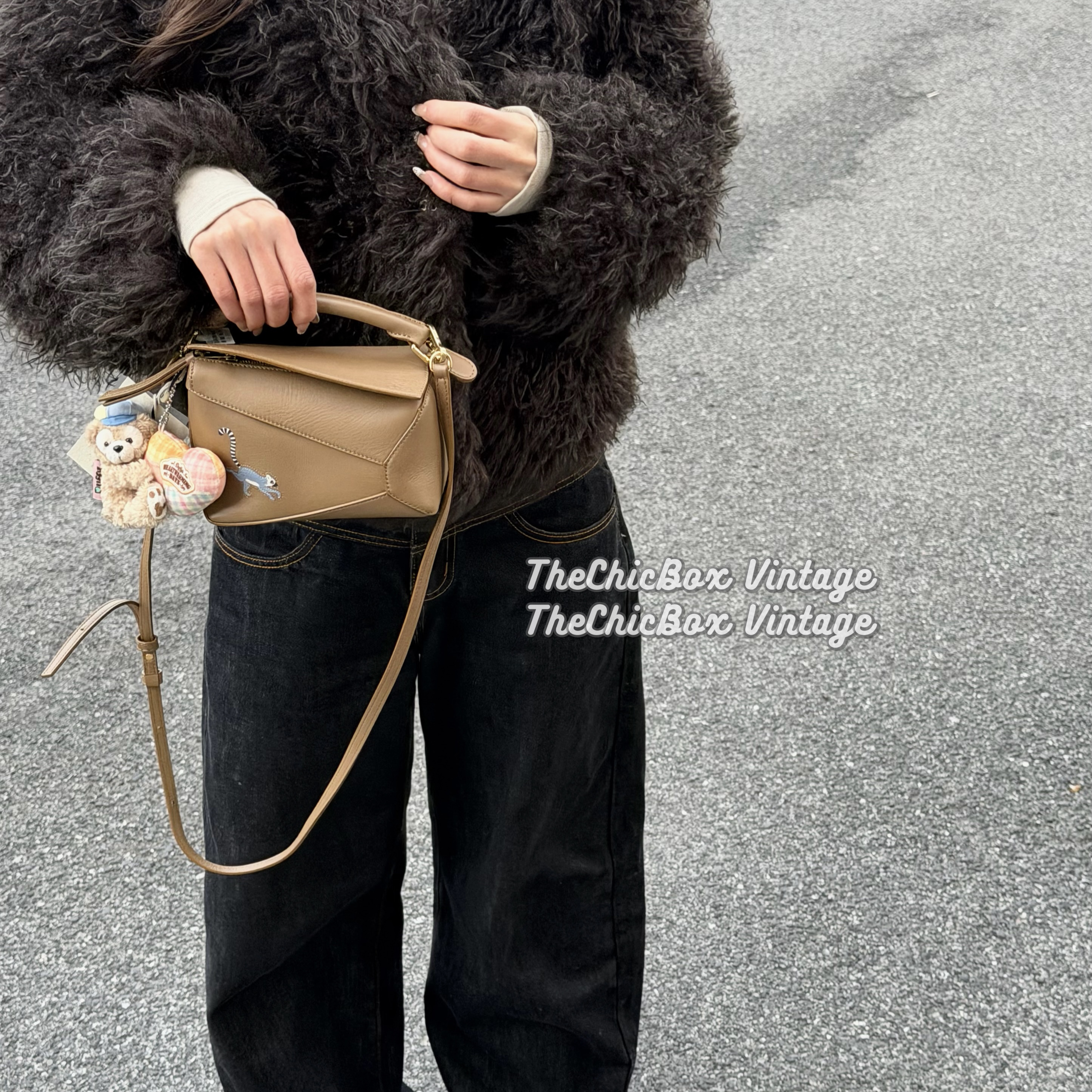 95新 LOEWE/罗意威 只盒/SunaFujita艺术家联名Puzzle mini几何包