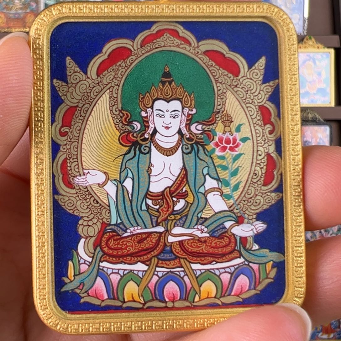 迈***了吊坠大势至唐卡绘画作品