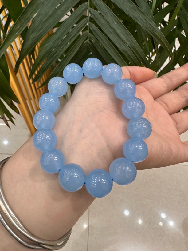 海蓝宝卡14毫米单圈手串