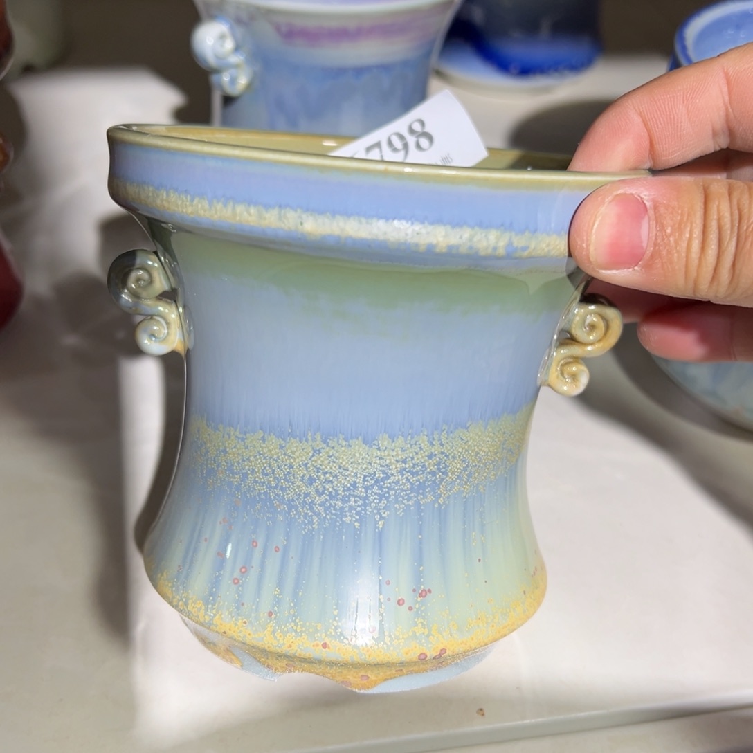 陶瓷口10高11 景德镇手工花盆