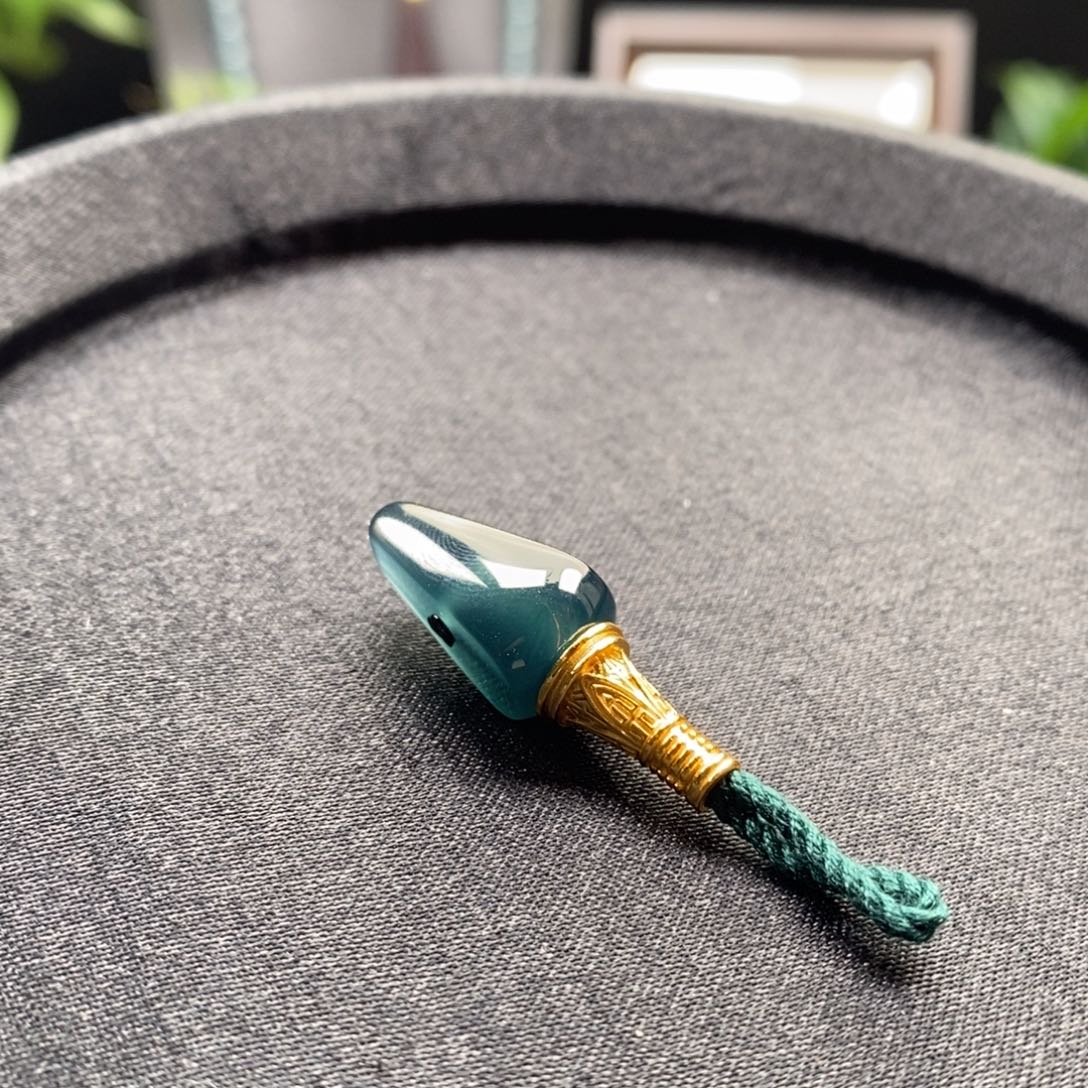 翡翠银S925镀金镶嵌手串卡10左右三通