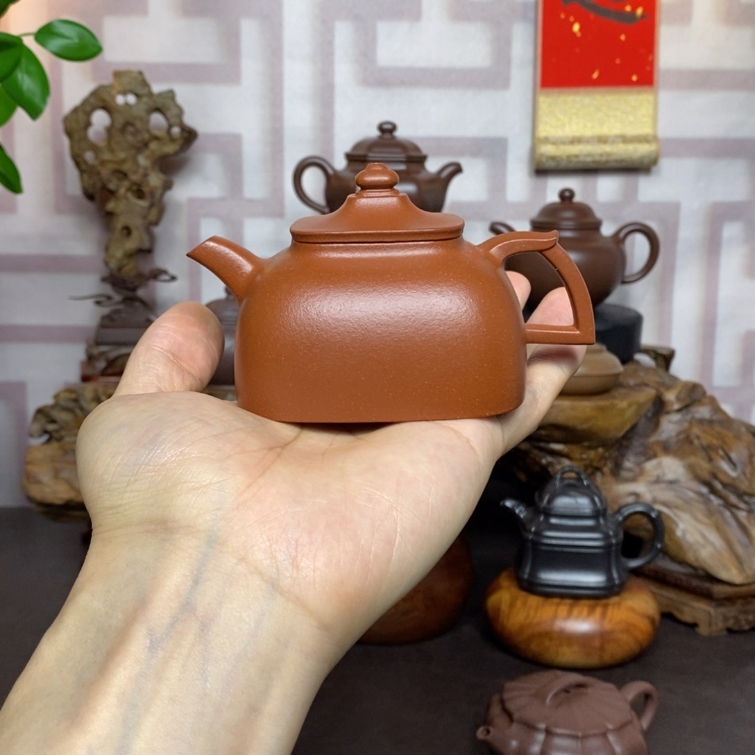 茶壶紫砂紫砂茶具降坡泥四方天笠
