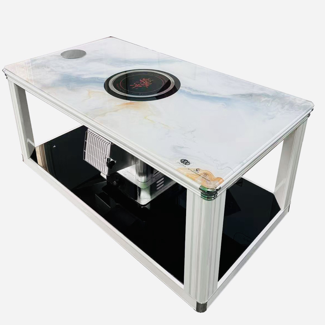 火茂冲茶几气化炉钢化玻璃桌面取暖炉柴煤两用农村烤火无烟尘