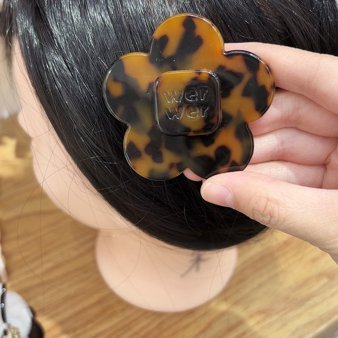 皮质铁合金大号花朵豹纹