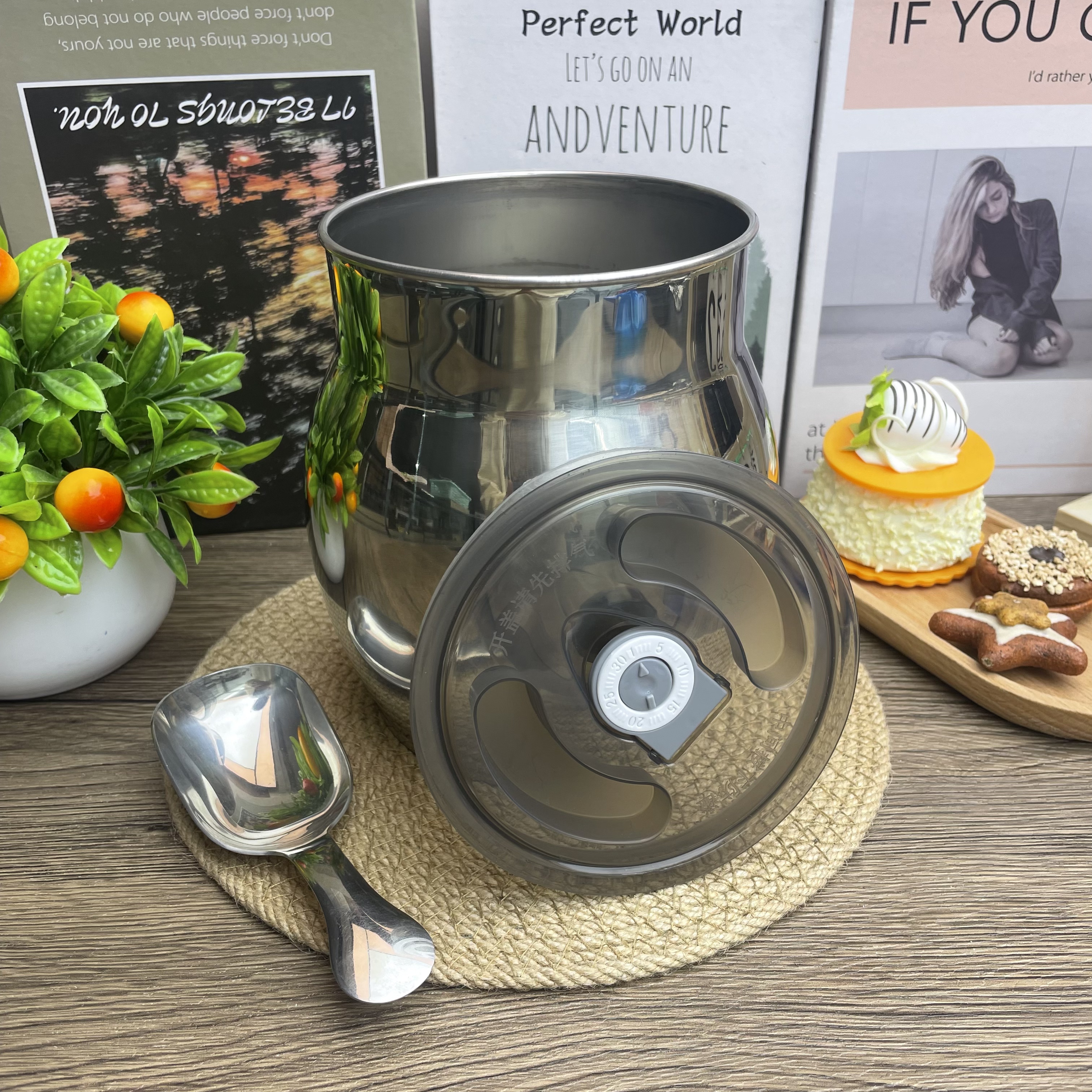 茶叶密封定制小罐1个配茶叶小勺家用厨房必备轻奢现代【汤家限定】