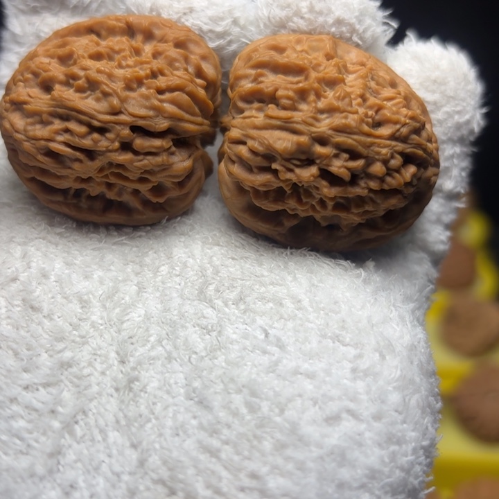 文玩核桃把件凹底拉丝高炮38尺4