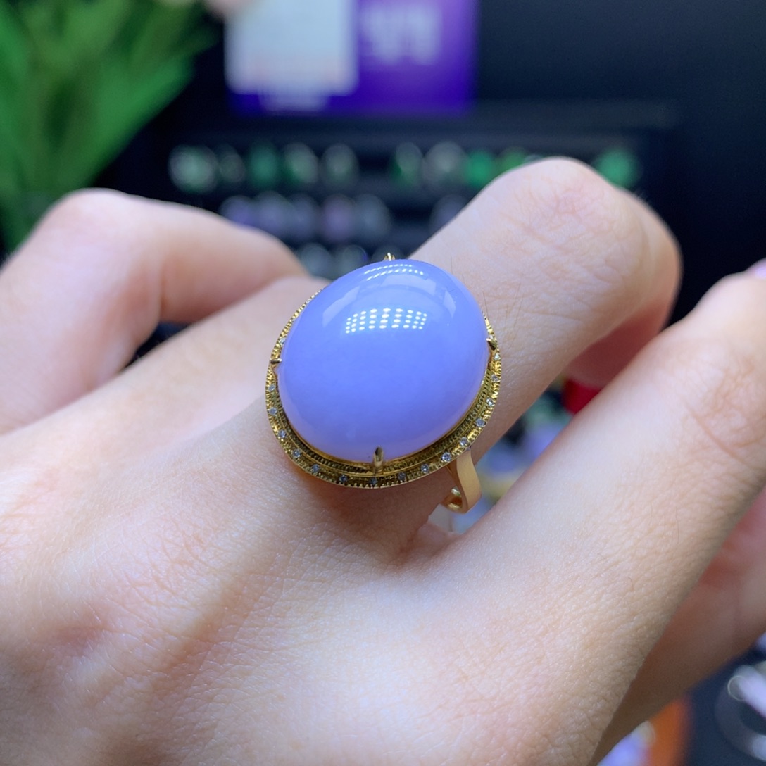 翡翠颈饰18K金镶嵌天然