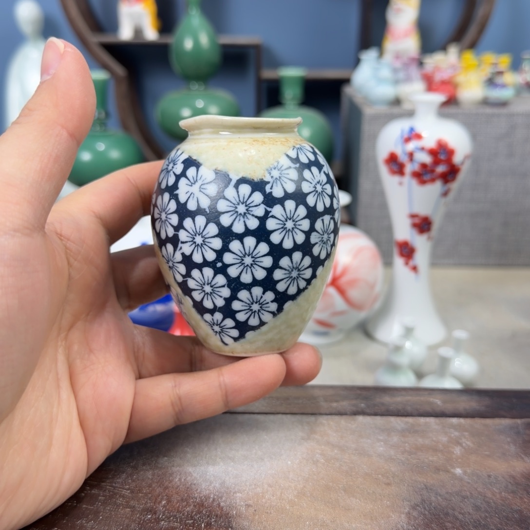 陶瓷手工小花器摆件
