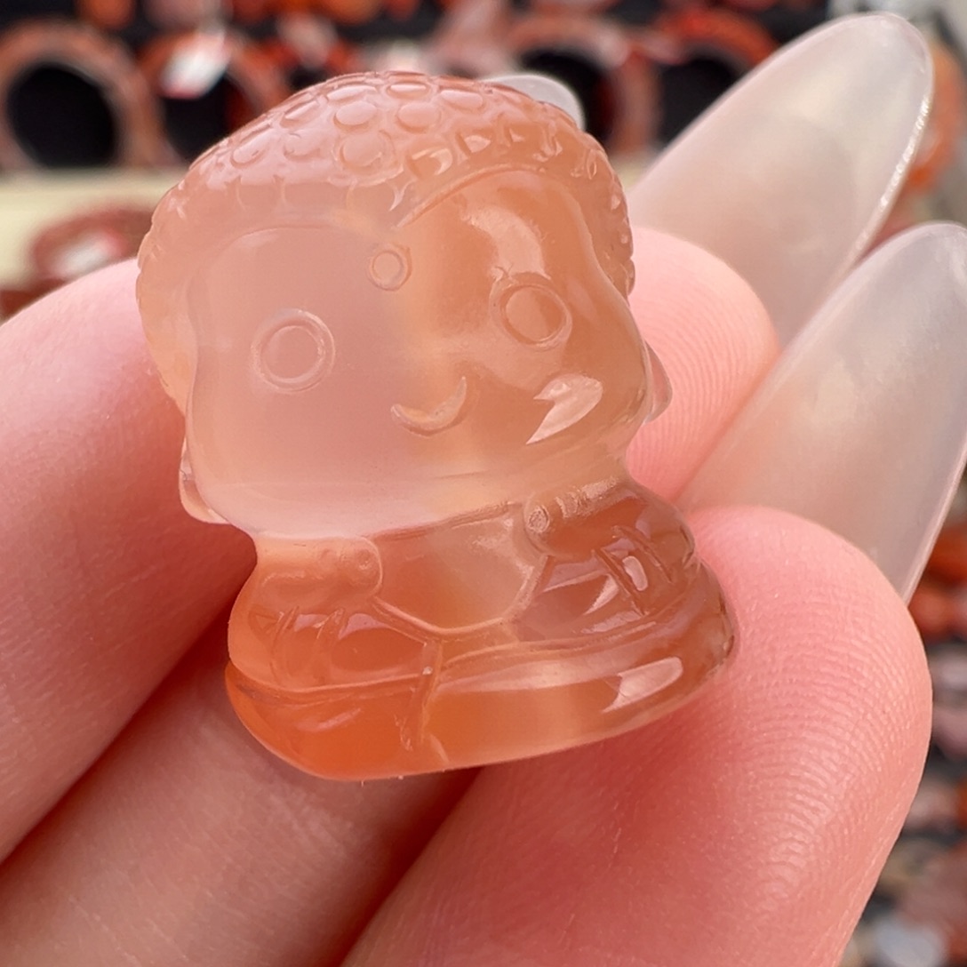 南红玛瑙未镶嵌颈饰宝宝佛