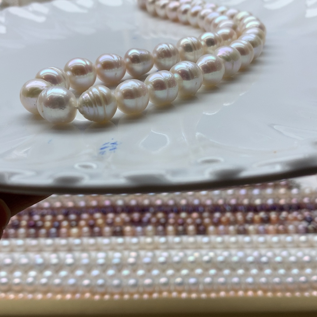 颈饰合金淡水珍珠10-12