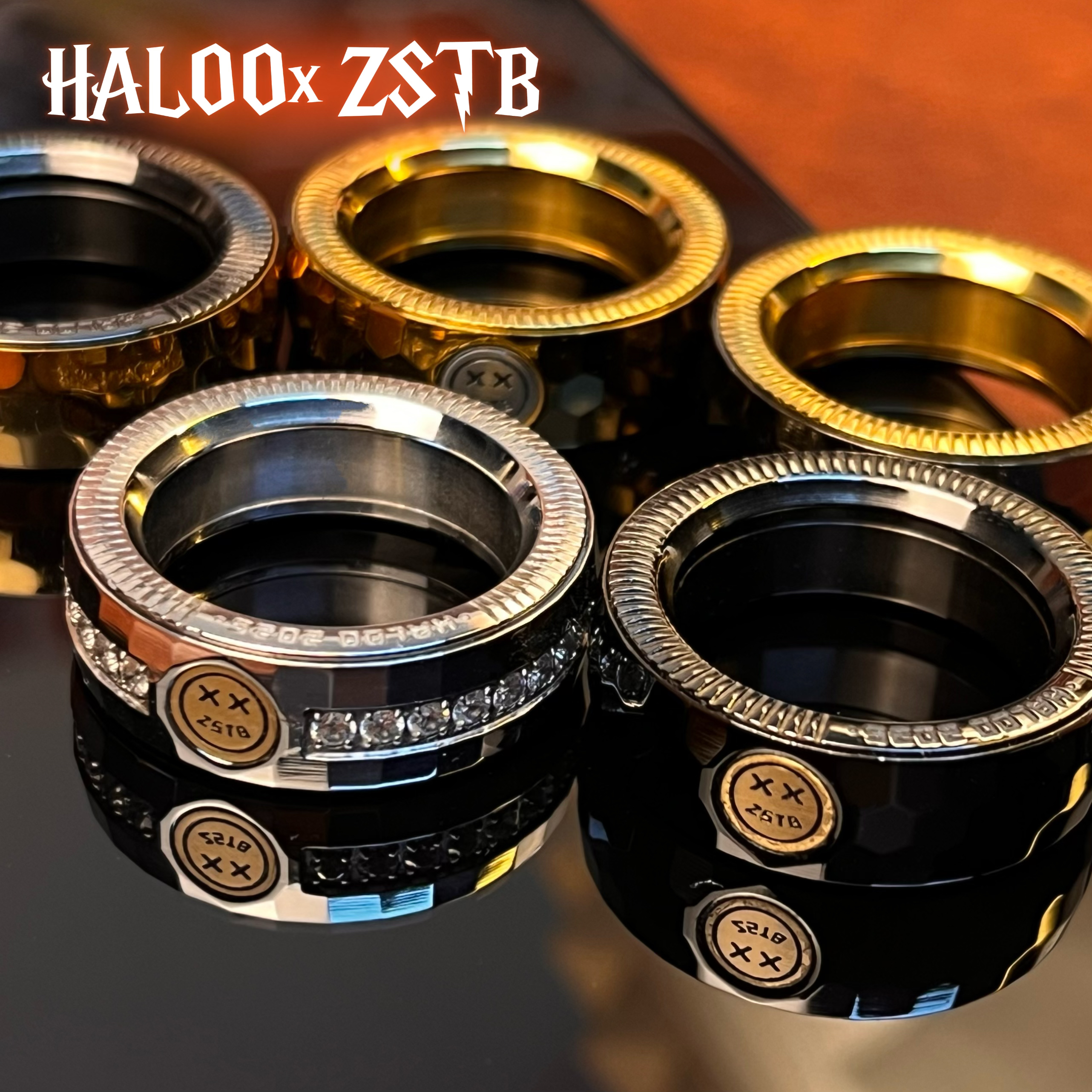 噜戒 哈噜玩家edc戒指解压指环棘轮减压机械减压猪棘轮黑科技段落