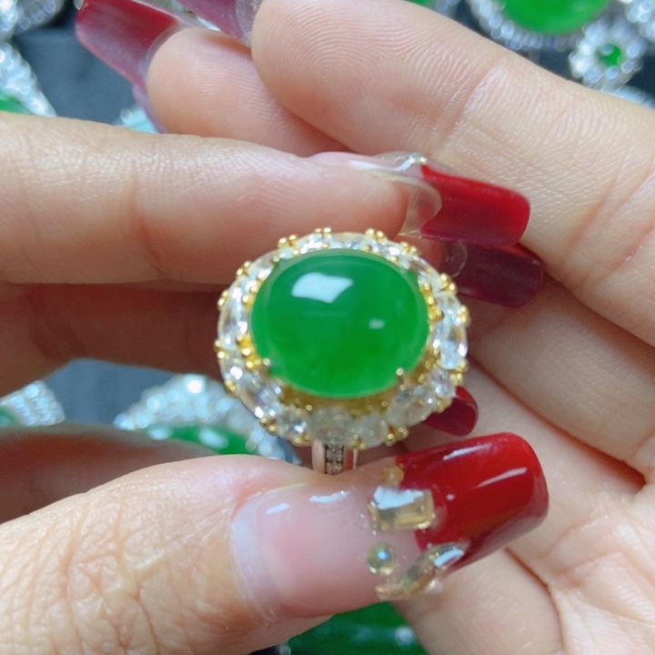 翡翠颈饰银S925镶嵌